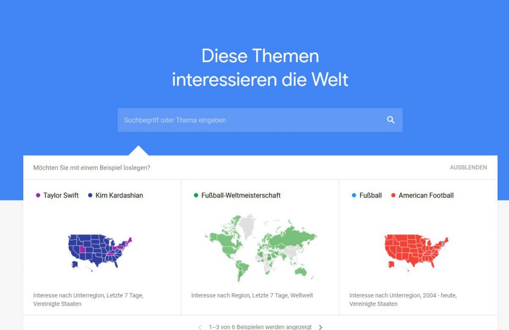 Google Trends SEO Tool für Keyword Recherche