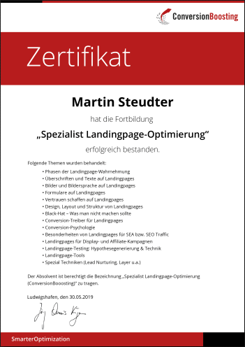 Zertifikat-spezialist-landingpage-optimierung-martin-steudter-conversionBoosting